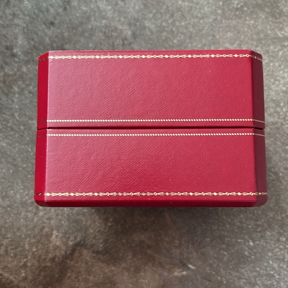 Cartier Red Leather Gold Snap Bracelet Box Gift - Picture 8 of 9